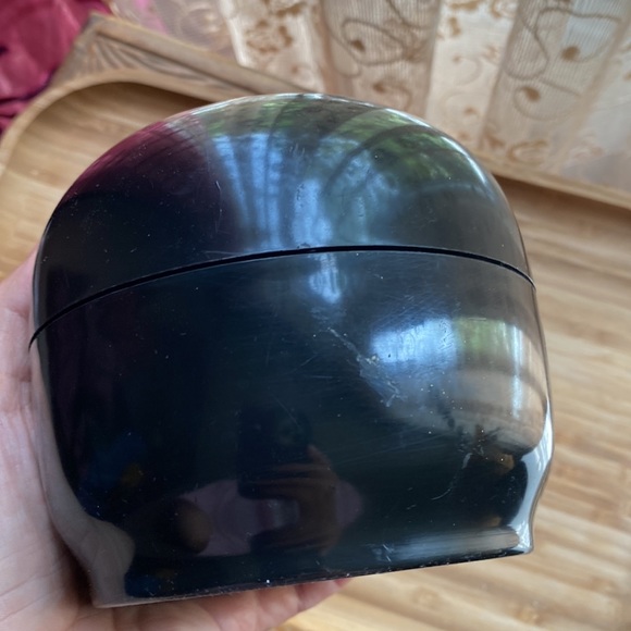 Vintage (70s?) black round plastic pen and pencil holder - Picture 9 of 11